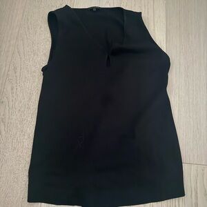 Massimo Dutti Black V-Neck Tank Top